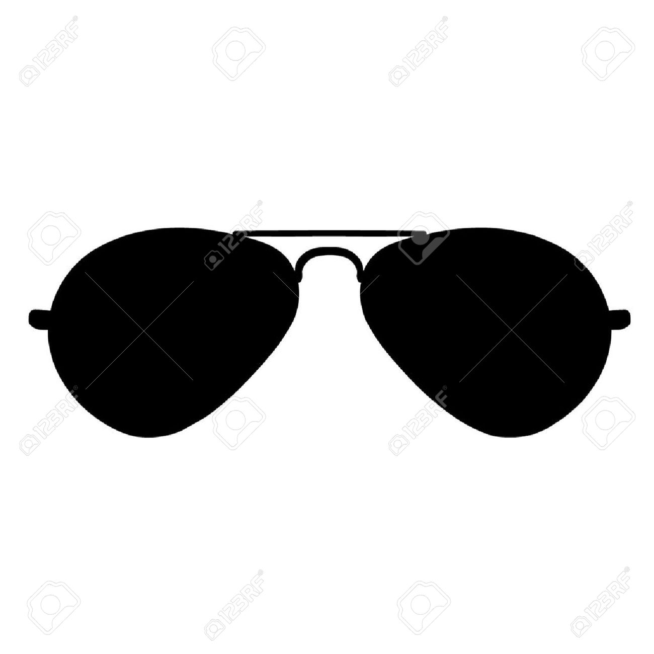 1300x1300 Collection Of Aviator Sunglasses Clipart Black And White