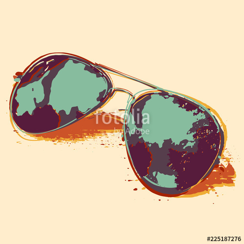 500x500 Vector Aviator Sunglasses. Stock Image And Royalty Free Vector