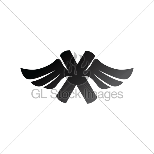 500x500 Aviator Wing Airplane Theme Vector Art Gl Stock Images