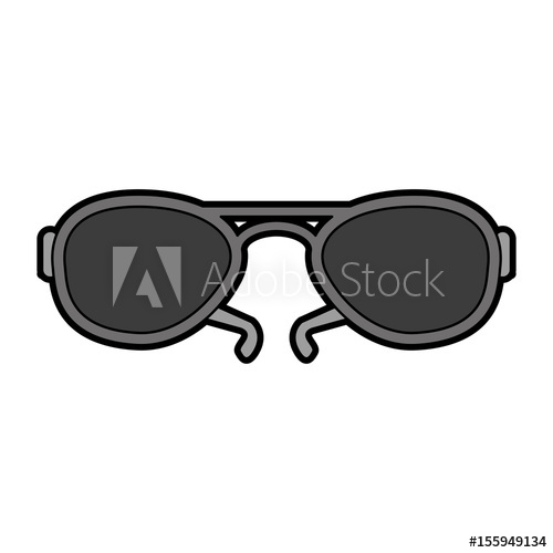 500x500 Aviator Sunglasses Icon Image Vector Illustration Design