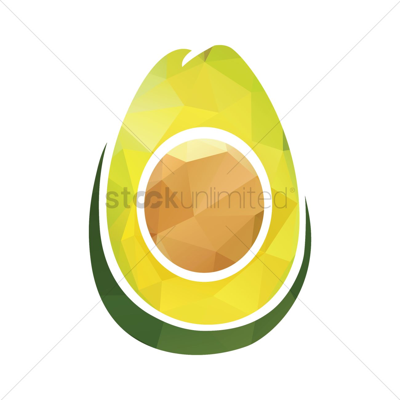 1300x1300 Avocado Vector Image
