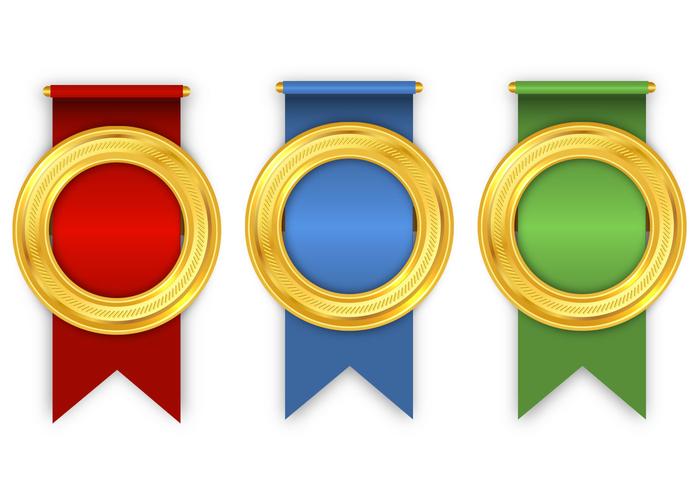 700x490 Golden Award Ribbon Vector Pack