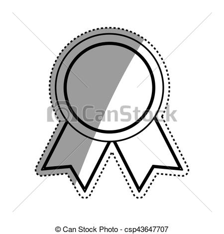 450x470 Medal Award Ribbon Icon Vector Illustration Graphic Design.