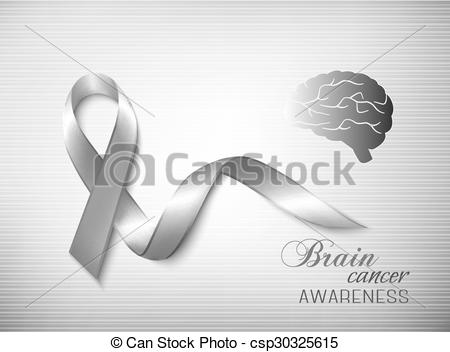 450x352 Brain Cancer Awareness Ribbon. Vector.