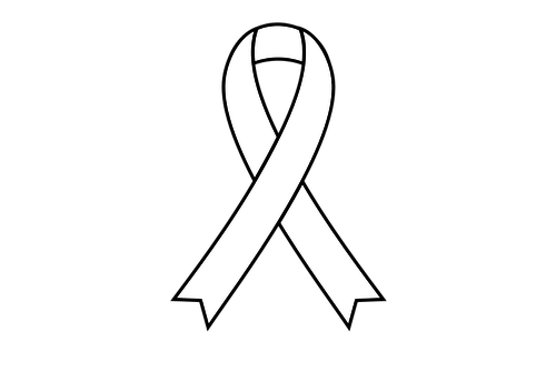 500x353 White Awareness Ribbon Vector Drawing Public Domain Vectors