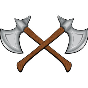 300x300 Crossed Ax Vector Free Download