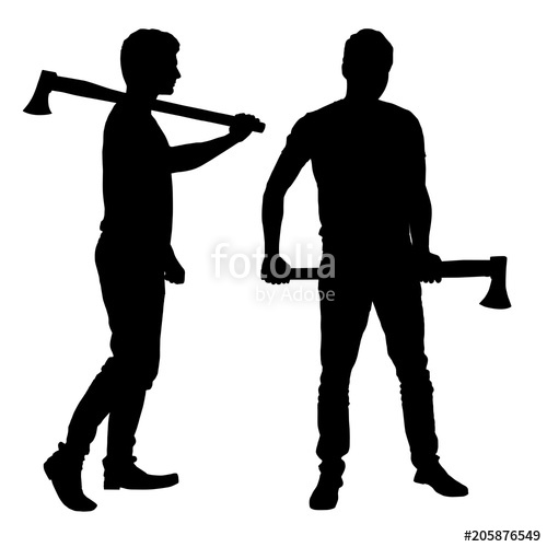 500x500 Set Of Realistic Silhouettes Of Man