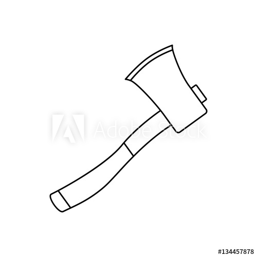 500x500 Contour Line Monochrome With Ax Vector Illustration