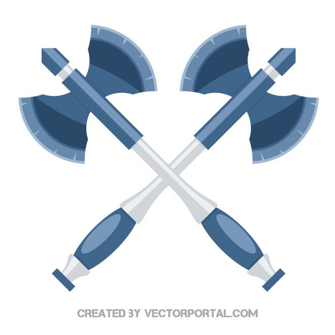 660x660 Double Bitted Axe Vector Image