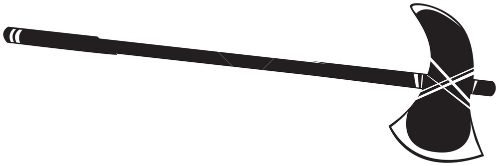 1000x333 Metal Axe Vector Element Royalty Free Stock Image