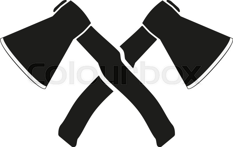 799x503 The Crossed Axes Icon. Axe And Hack Symbol. Flat Vector