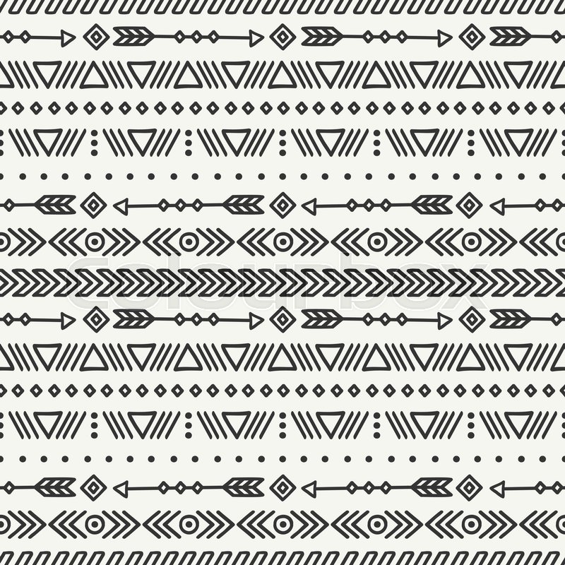 800x800 Day Of The Dead. Tribal Hand Drawn Line Mexican Ethnic Seamless