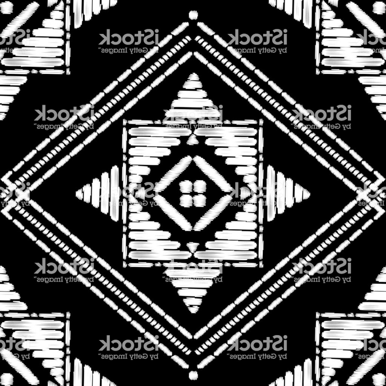 1228x1228 Aztec Embroidery Pattern Design Seamless Vector Abstract Geometric