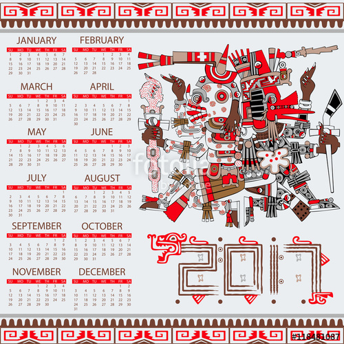 500x500 Aztec Calendar 2017 Stock Image And Royalty Free Vector Files On