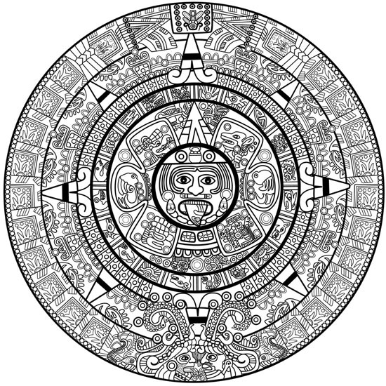 550x550 Aztec Calendar Vector