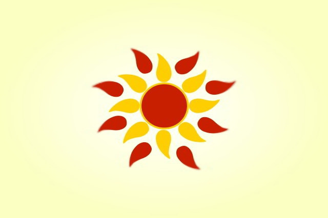 640x426 Aztec Flower Yellow And Orange Sun Vintage Vector Salut.