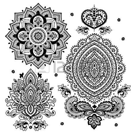 450x450 Aztec Sun Conjunto De Vector De La India Adornos Florales