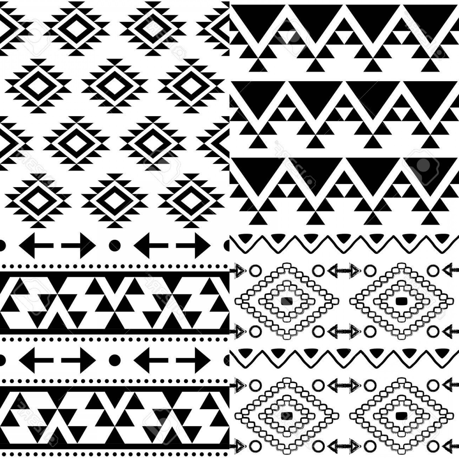 1560x1560 Photostock Vector Aztec Vector Pattern Set Tribal Background