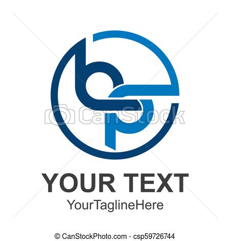 450x470 Bp Letter Logo Design Vector Illustration Template, B Letter Logo