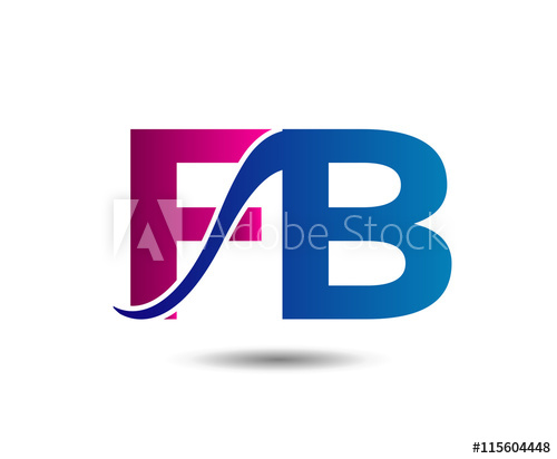 500x412 Elegant Alphabet F And B, Fb Letter Logo. Vector Illustration