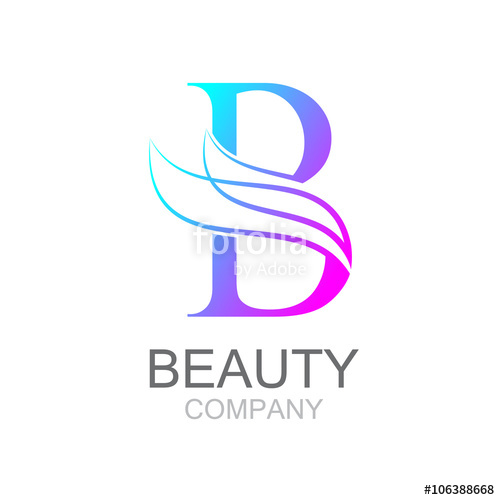500x500 Abstract Letter B Logo Design Template With Beauty Industry And