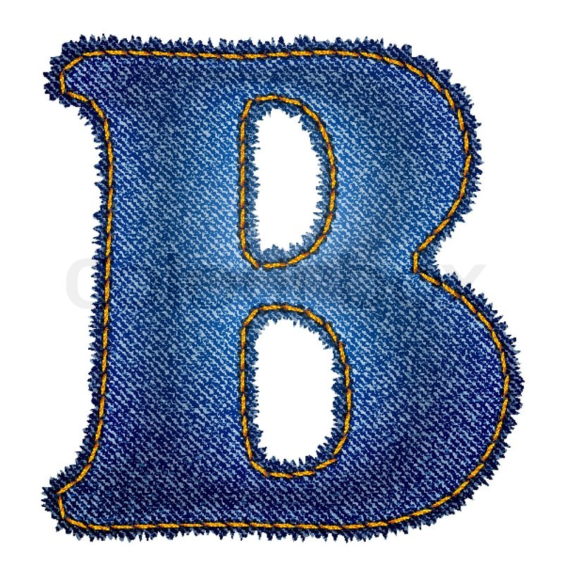 800x800 Jeans Alphabet Denim Letter B Stock Vector Colourbox
