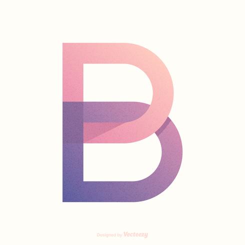 490x490 Logo Letter B Typography Vector Design