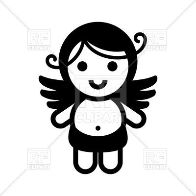 400x400 Baby Angel Icon Vector Image Vector Artwork Of Signs, Symbols