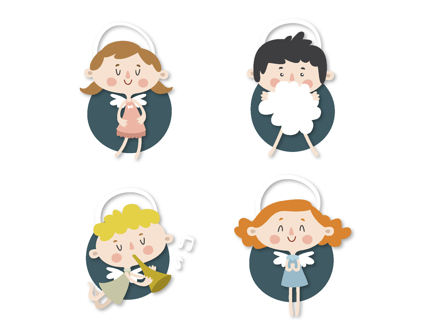 1772x1378 Cartoon Baby Angel Vector Element Free Download Ai Files