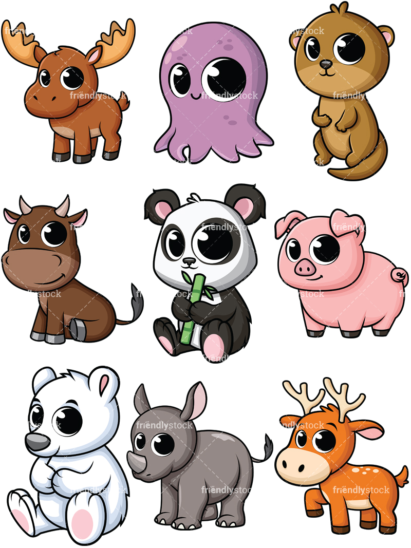 800x1067 Cartoon Baby Animals Clipart
