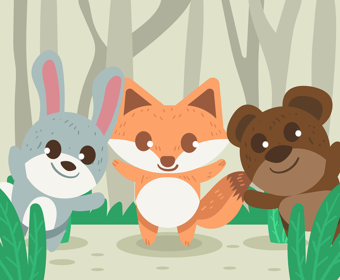 1136x936 Three Baby Animals Vector Vector Art Amp Graphics