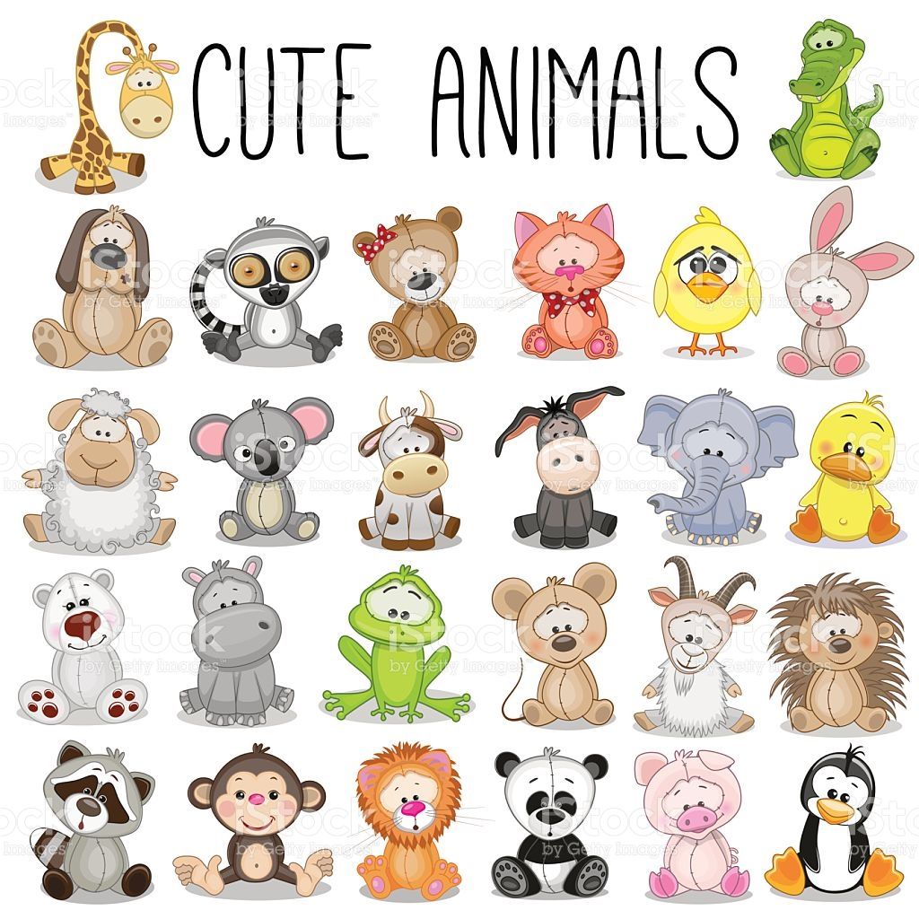 1024x1024 Set Of Cute Animals Vector Id507108822