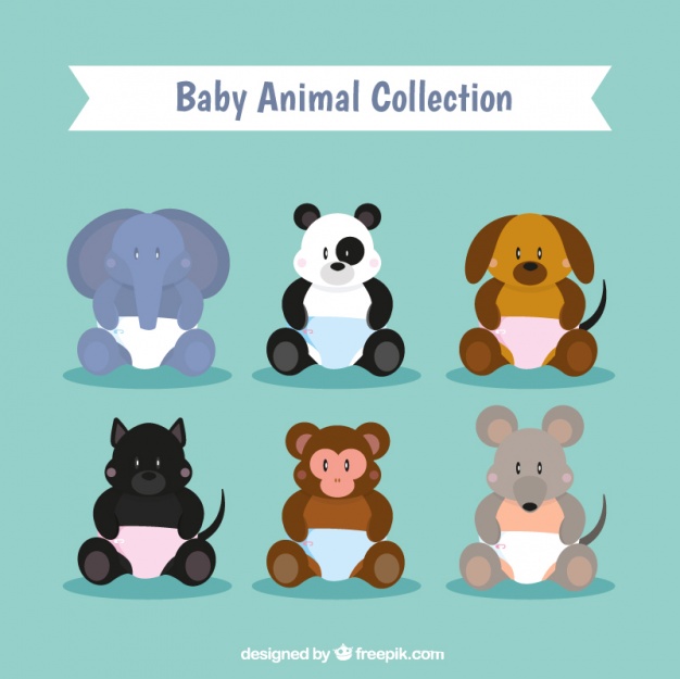 626x625 Collection Of Baby Animals Vector Free Download
