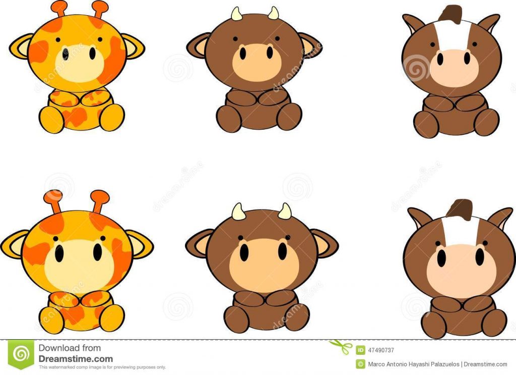 1024x743 Perfect Baby Animal Cartoon Pictures Cute Animals Set8 Stock