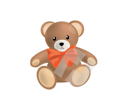 425x356 Teddy Bear Vector Clip Art 00289