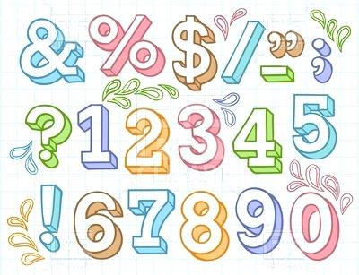 400x307 Colorful Numbers Baby Block Digital 6 Inch Number Blocks Graphic