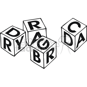 300x300 Royalty Free Black And White Child Building With Blocks 159191