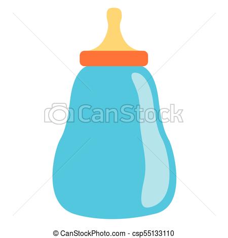 450x470 Isolated Baby Bottle Icon. Vector Illustration Design Vector Clip