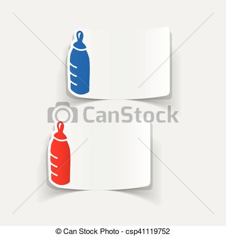 450x470 Realistic Design Element Baby Bottle Clipart Vector