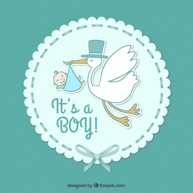 626x626 Baby Boy Card Vector Free Download