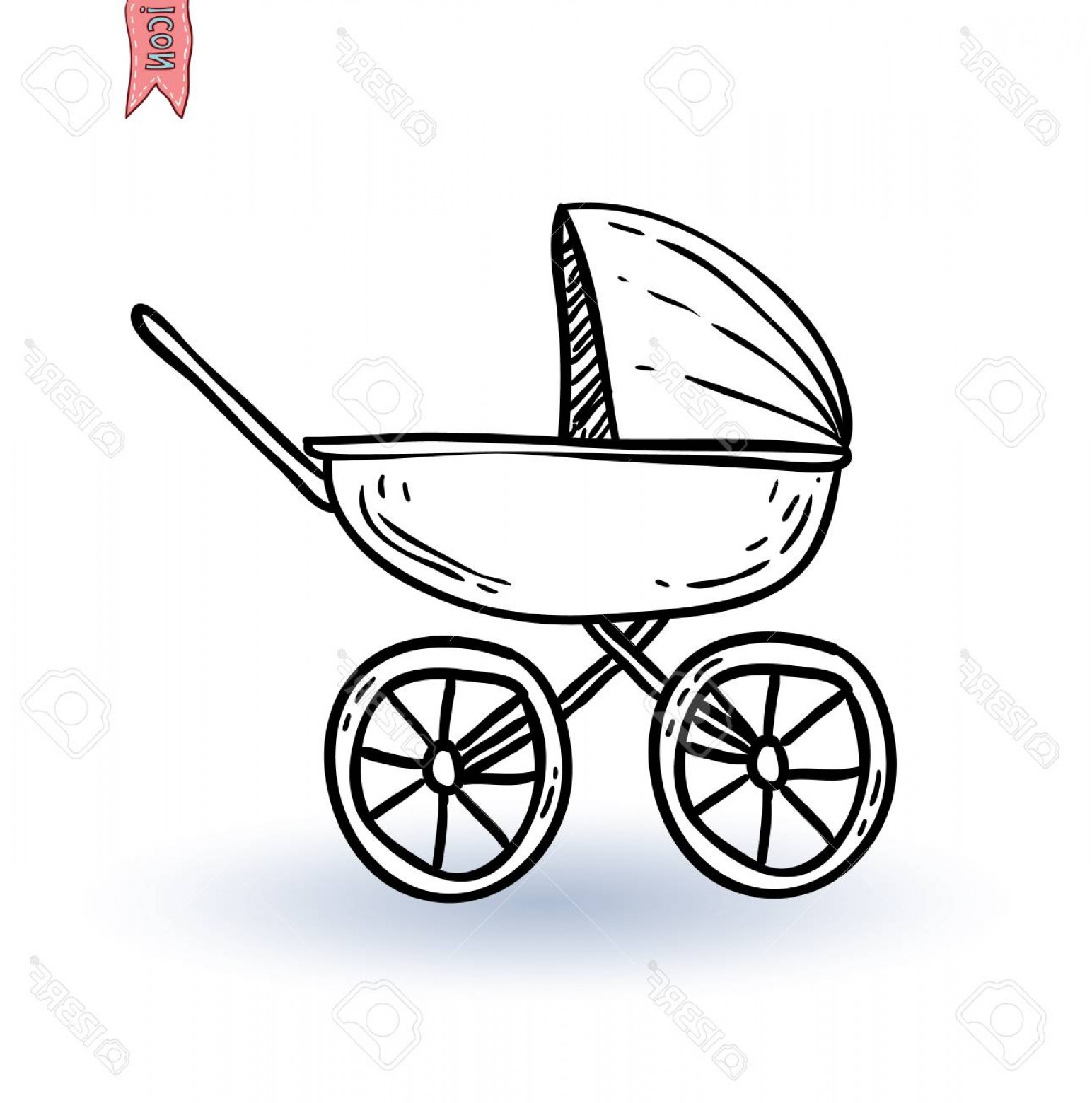 1544x1560 Photostock Vector Baby Stroller Vector Illustration Orangiausa