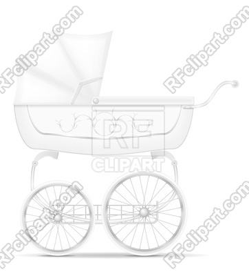 362x400 Retro Baby Carriage Vector Image Vector Artwork Of Objects