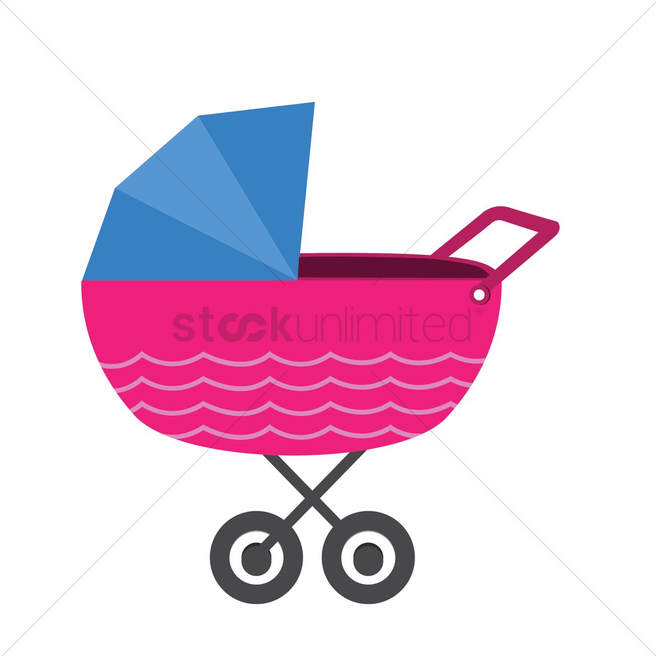 1300x1300 Baby Carriage Vector Image