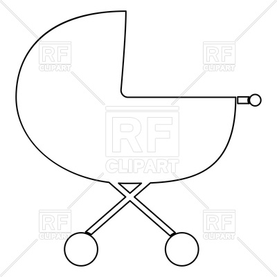 400x400 Baby Carriage Outline