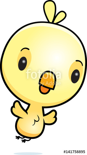 282x500 Cartoon Baby Chick Flying Stock Image And Royalty Free Vector