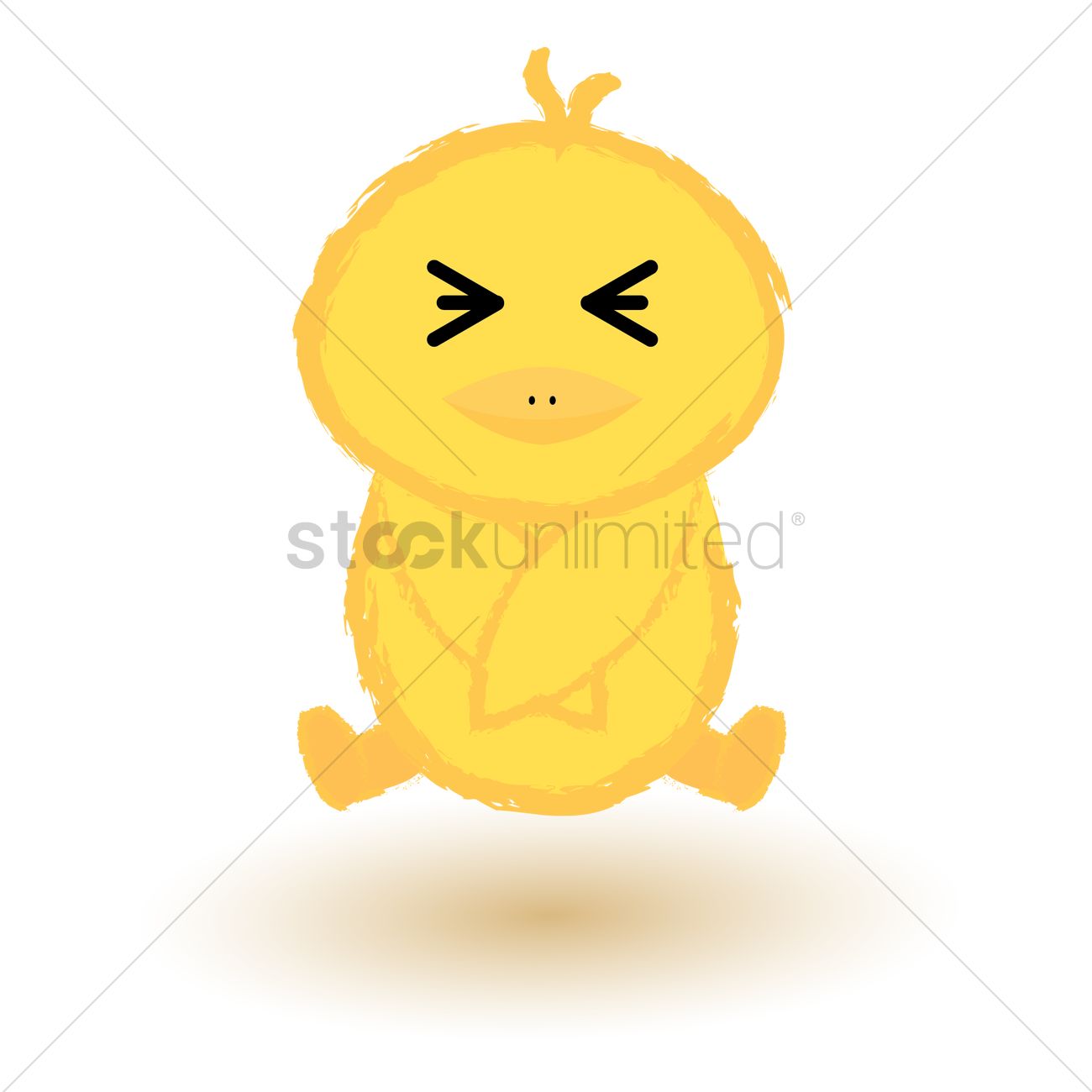 1300x1300 Excited Baby Chick Vector Image