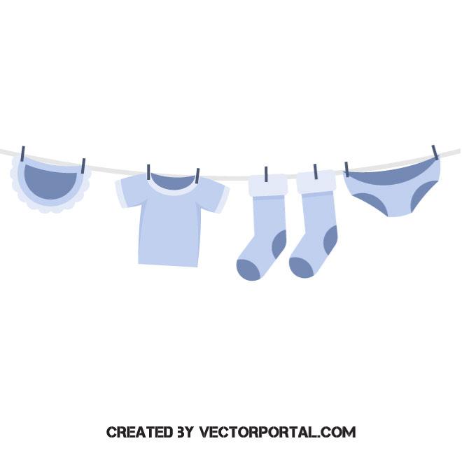 660x660 Baby Clothing Vector Image