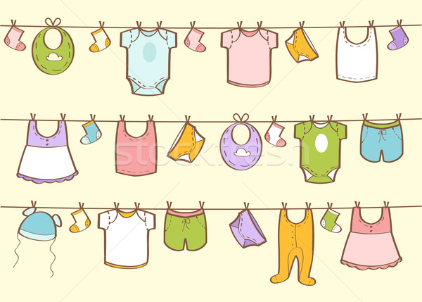 600x429 Cute Hand Drawn Baby Clothes Vector Illustration Karola Kallai