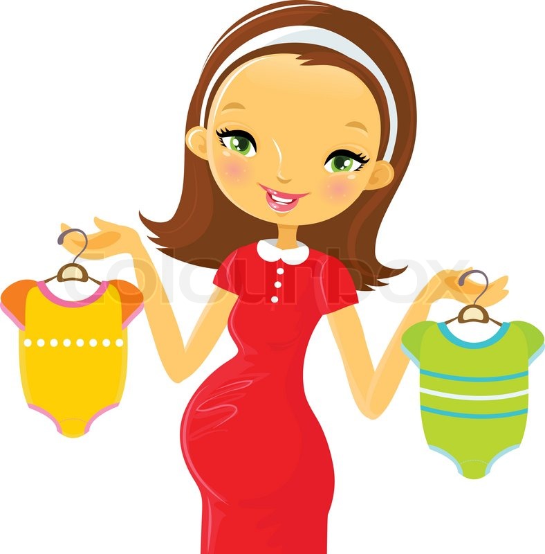 788x800 Pregnancy Baby Clothes Stock Vector Colourbox