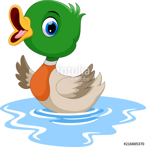 497x500 Cute Baby Duck Waving Cartoon Stock Image And Royalty Free Vector